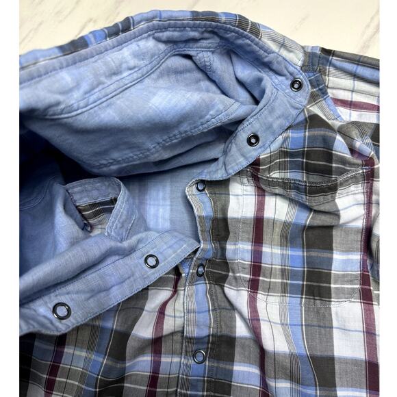 Men's multicolor Plaid long sleeve button front shirt size medium - Picture 4 of 8